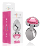 INTENSE – PLUG ANAL EN MÉTAL ALUMINIUM COEUR ROSE TAILLE M
