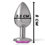 INTENSE – PLUG ANAL EN MÉTAL ALUMINIUM COEUR ROSE TAILLE M