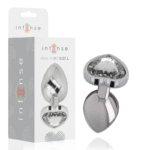 INTENSE - PLUG ANAL MÉTAL ALUMINIUM COEUR BLANC TAILLE L-INTENSE ANAL TOYS-sextoys-lingerie-bdsm-hygiène-sexshop