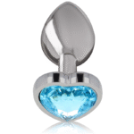 INTENSE – PLUG ANAL MÉTAL ALUMINIUM COEUR BLEU TAILLE M