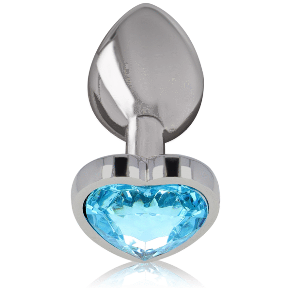 INTENSE - PLUG ANAL MÉTAL ALUMINIUM COEUR BLEU TAILLE M-INTENSE ANAL TOYS-sextoys-lingerie-bdsm-hygiène-sexshop