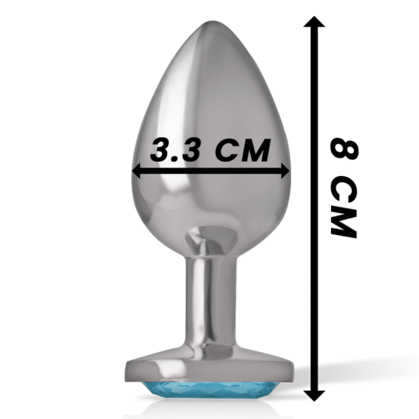 INTENSE - PLUG ANAL MÉTAL ALUMINIUM COEUR BLEU TAILLE M-INTENSE ANAL TOYS-sextoys-lingerie-bdsm-hygiène-sexshop