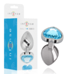 INTENSE – PLUG ANAL MÉTAL ALUMINIUM COEUR BLEU TAILLE S