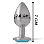 INTENSE – PLUG ANAL MÉTAL ALUMINIUM COEUR BLEU TAILLE S