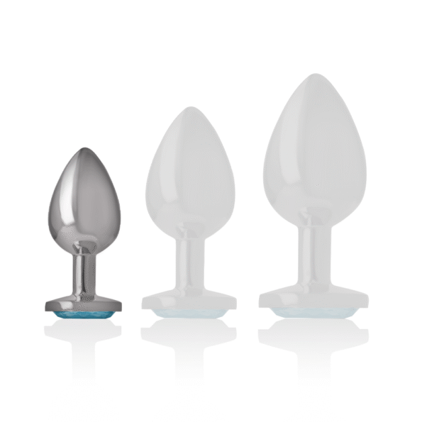 INTENSE - PLUG ANAL MÉTAL ALUMINIUM COEUR BLEU TAILLE S-INTENSE ANAL TOYS-sextoys-lingerie-bdsm-hygiène-sexshop