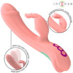 INTENSE - RACHEL VIBRATEUR RABBIT 5 VIBRATIONS ROSE-INTENSE FUN-sextoys-lingerie-bdsm-hygiène-sexshop