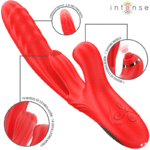 INTENSE – ROSALIA VIBRATEUR MULTIFONCTION 3 EN 1 ROUGE
