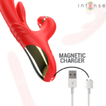 INTENSE – ROSALIA VIBRATEUR MULTIFONCTION 3 EN 1 ROUGE