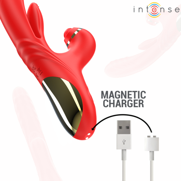 INTENSE - ROSALIA VIBRATEUR MULTIFONCTION 3 EN 1 ROUGE-INTENSE FUN-sextoys-lingerie-bdsm-hygiène-sexshop