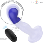 INTENSE – SHORTY VIBRATEUR AVEC VENTOUSE TÉLÉCOMMANDE BLEUE