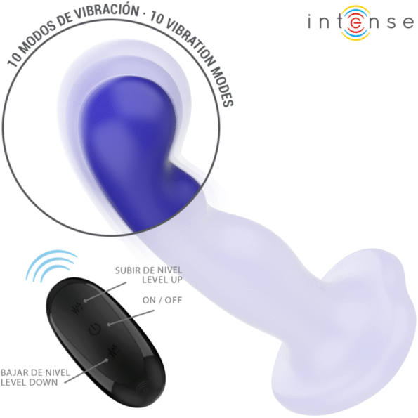 INTENSE - SHORTY VIBRATEUR AVEC VENTOUSE TÉLÉCOMMANDE BLEUE-INTENSE FUN-sextoys-lingerie-bdsm-hygiène-sexshop