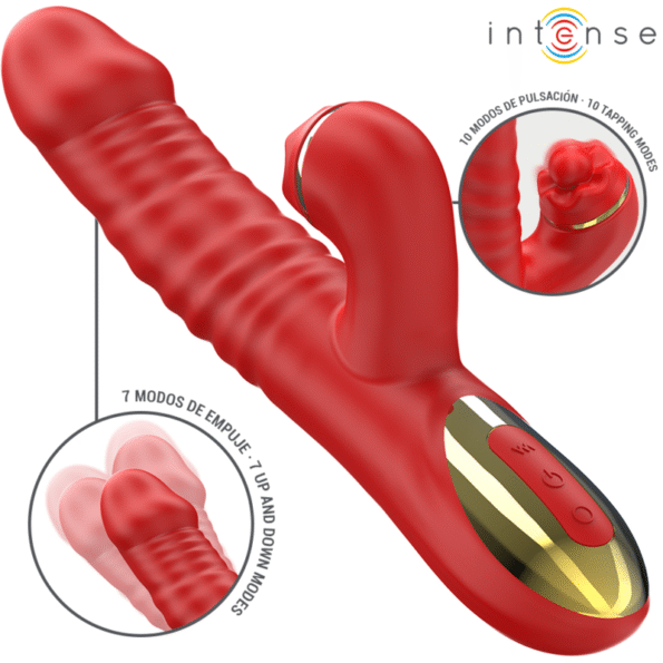 INTENSE - THALIA VIBRATION & POUSSÉE & TAPPING ROUGE-INTENSE FUN-sextoys-lingerie-bdsm-hygiène-sexshop