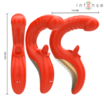 INTENSE – VIBRATEUR ET STIMULATEUR PAULINA EN FORME DE U ROUGE