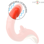 INTENSE – VIBRATEUR ET STIMULATEUR PAULINA EN FORME DE U ROUGE