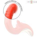 INTENSE – VIBRATEUR ET STIMULATEUR PAULINA EN FORME DE U ROUGE