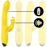 INTENSE – VIBRATEUR MULTIFONCTION TOKY UP & DOWN AVEC STIMULATEUR CLITORAL JAUNE