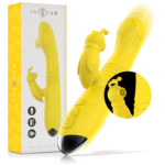 INTENSE - VIBRATEUR MULTIFONCTION TOKY UP & DOWN AVEC STIMULATEUR CLITORAL JAUNE-INTENSE FUN-sextoys-lingerie-bdsm-hygiène-sexshop