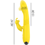 INTENSE – VIBRATEUR MULTIFONCTION TOKY UP & DOWN AVEC STIMULATEUR CLITORAL JAUNE
