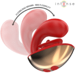 INTENSE – VIBRATEUR & STIMULATEUR MARIAH EN FORME DE U 10 VIBRATIONS ROUGE
