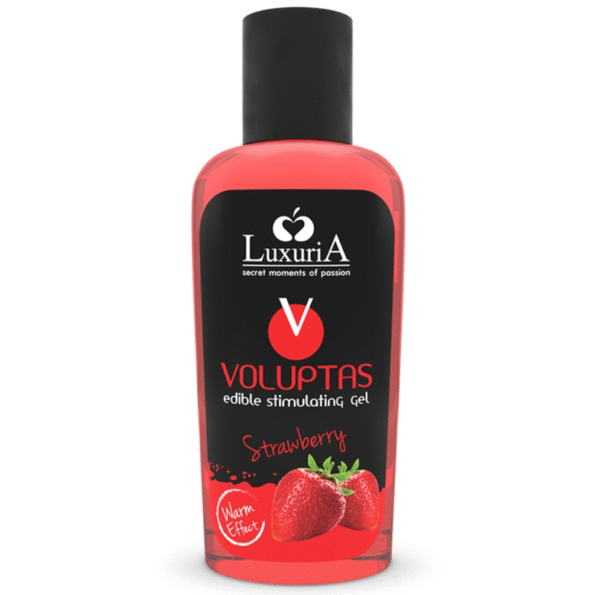 INTIMATELINE LUXURIA - VOLUPTAS GEL DE MASSAGE COMESTIBLE EFFET CHAUFFANT - FRAISE 100 ML-INTIMATELINE LUXURIA-sextoys-lingerie-bdsm-hygiène-sexshop
