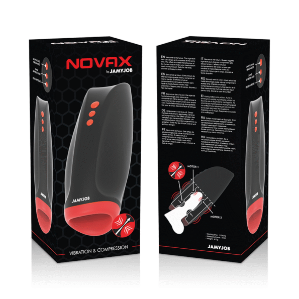 JAMYJOB - MASTURBATEUR NOVAX AVEC VIBRATION ET COMPRESSION-JAMYJOB-sextoys-lingerie-bdsm-hygiène-sexshop