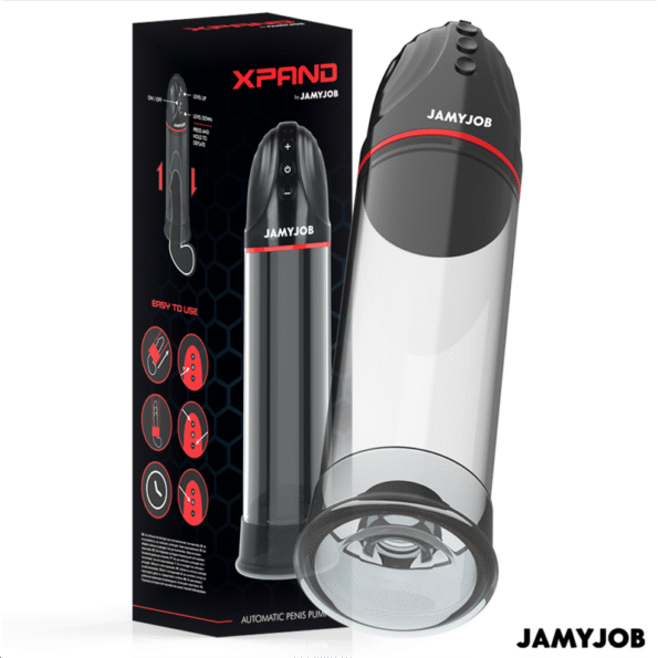 JAMYJOB - POMPE AUTOMATIQUE XPAND 3 NIVEAUX D'ONDES STIMULANTES GRIS-JAMYJOB-sextoys-lingerie-bdsm-hygiène-sexshop