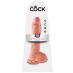 KING COCK – 10 CHAIR DE GODE AVEC BOULES 26.5 CM