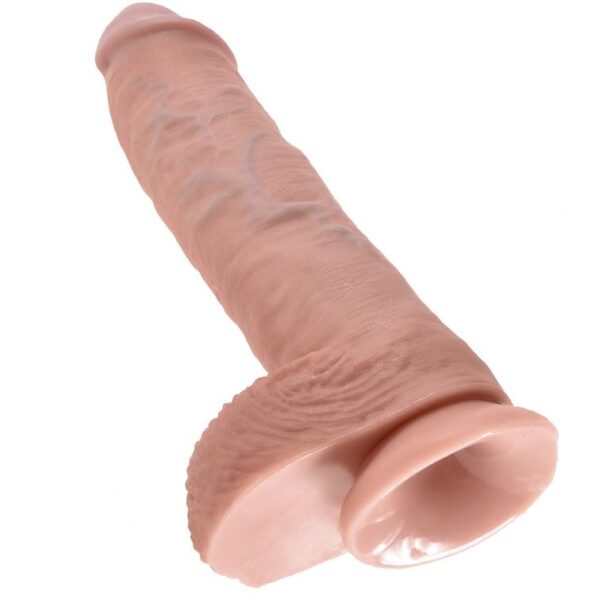 KING COCK - 10 CHAIR DE GODE AVEC BOULES 26.5 CM-KING COCK-sextoys-lingerie-bdsm-hygiène-sexshop