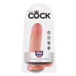 KING COCK – 7 CHAIR DE GODE AVEC BOULES 17.8 CM