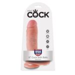 KING COCK – 8 CHAIR DE GODE AVEC BOULES 20.3 CM