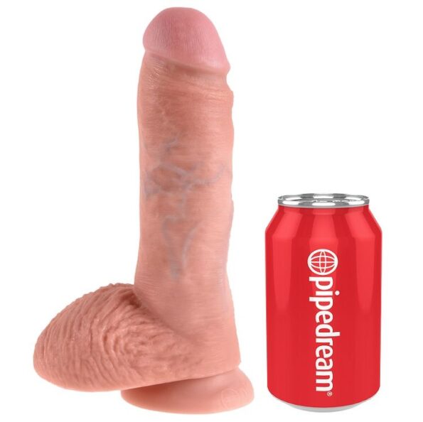 KING COCK - 8 CHAIR DE GODE AVEC BOULES 20.3 CM-KING COCK-sextoys-lingerie-bdsm-hygiène-sexshop
