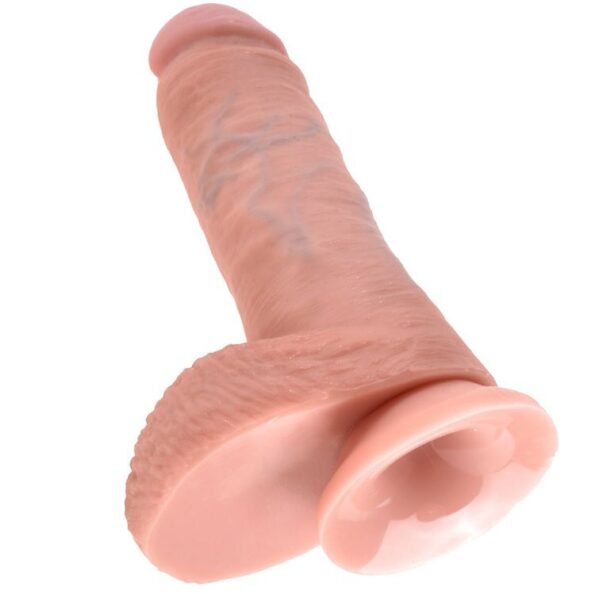 KING COCK - 8 CHAIR DE GODE AVEC BOULES 20.3 CM-KING COCK-sextoys-lingerie-bdsm-hygiène-sexshop