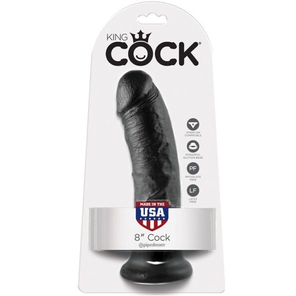 KING COCK - 8 GODE NOIR 20.3 CM-KING COCK-sextoys-lingerie-bdsm-hygiène-sexshop