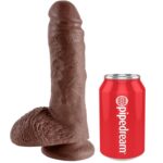 KING COCK – 8″ PENE REALÍSTICO MARRÓN 20.3 CM