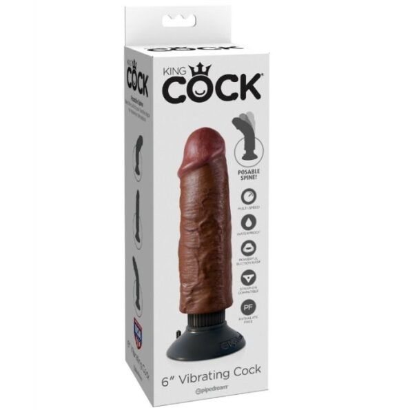 KING COCK - BITE VIBRANTE MARRON 15