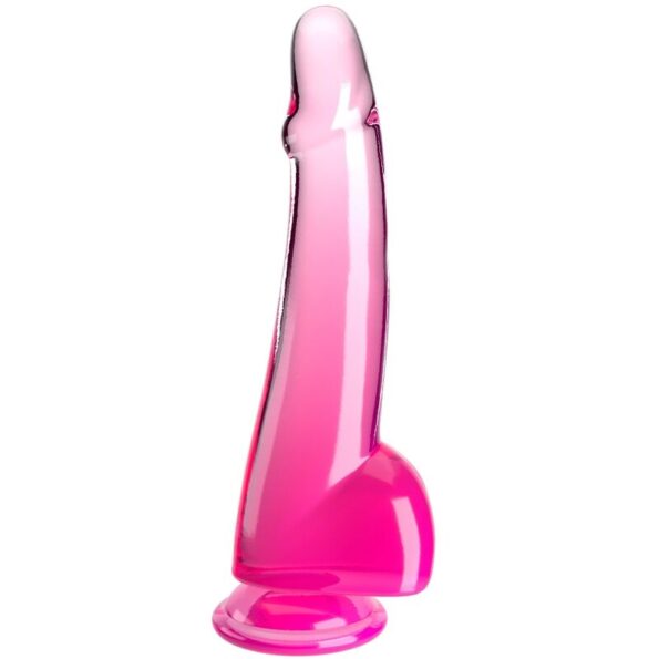 KING COCK - CLEAR GODE  TESTICULES 19 CM ROSE-KING COCK-sextoys-lingerie-bdsm-hygiène-sexshop