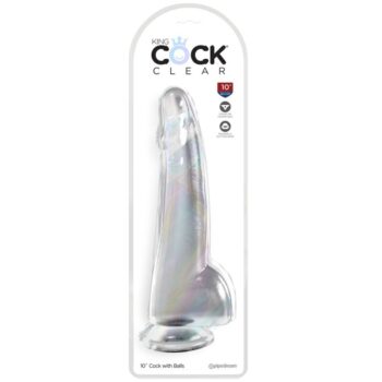 KING COCK - CLEAR GODE TESTICULES 19 CM TRANSPARENT-KING COCK-sextoys-lingerie-bdsm-hygiène-sexshop