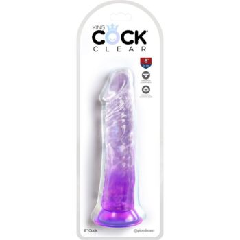 KING COCK - CLEAR PÉNIS RÉALISTE 19.7 CM VIOLET-KING COCK-sextoys-lingerie-bdsm-hygiène-sexshop