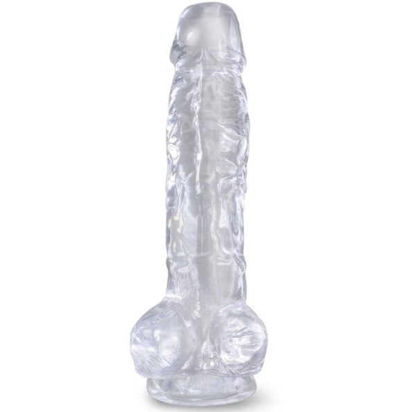 KING COCK - CLEAR PÉNIS RÉALISTE AVEC BOULES 16.5 CM TRANSPARENT-KING COCK-sextoys-lingerie-bdsm-hygiène-sexshop