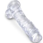 KING COCK – CLEAR PÉNIS RÉALISTE AVEC BOULES 16.5 CM TRANSPARENT