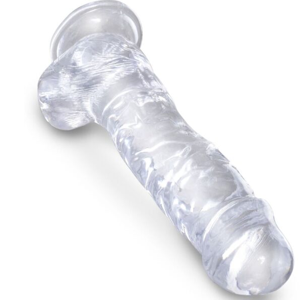 KING COCK - CLEAR PÉNIS RÉALISTE AVEC BOULES 16.5 CM TRANSPARENT-KING COCK-sextoys-lingerie-bdsm-hygiène-sexshop