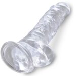 KING COCK – CLEAR PÉNIS RÉALISTE AVEC BOULES 16.5 CM TRANSPARENT