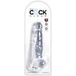 KING COCK – CLEAR PÉNIS RÉALISTE AVEC BOULES 16.5 CM TRANSPARENT