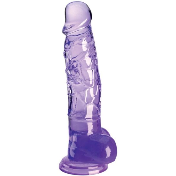 KING COCK - CLEAR PÉNIS RÉALISTE AVEC BOULES 16.5 CM VIOLET-KING COCK-sextoys-lingerie-bdsm-hygiène-sexshop