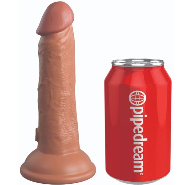 KING COCK - ELITE GODE RÉALISTE VIBRANT & SILICONE 15.2 CM CARAMEL-KING COCK-sextoys-lingerie-bdsm-hygiène-sexshop