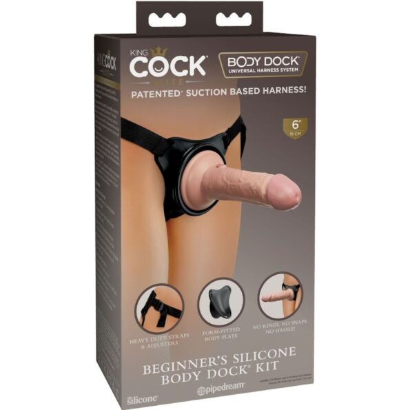 KING COCK - ELITE HARNAIS RÉGLABLE AVEC GODE 15.2 CM POUR DÉBUTANTS-KING COCK-sextoys-lingerie-bdsm-hygiène-sexshop