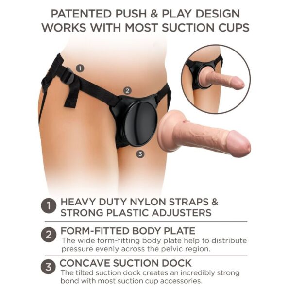 KING COCK - ELITE HARNAIS RÉGLABLE AVEC GODE 15.2 CM POUR DÉBUTANTS-KING COCK-sextoys-lingerie-bdsm-hygiène-sexshop