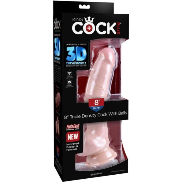 KING COCK - GODE TRIPLE DENSITÉ 18.4 CM-KING COCK PLUS-sextoys-lingerie-bdsm-hygiène-sexshop