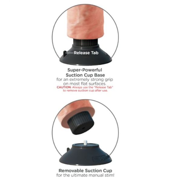 KING COCK - GODE VIBRATEUR 17.78 CM NATUREL-KING COCK-sextoys-lingerie-bdsm-hygiène-sexshop