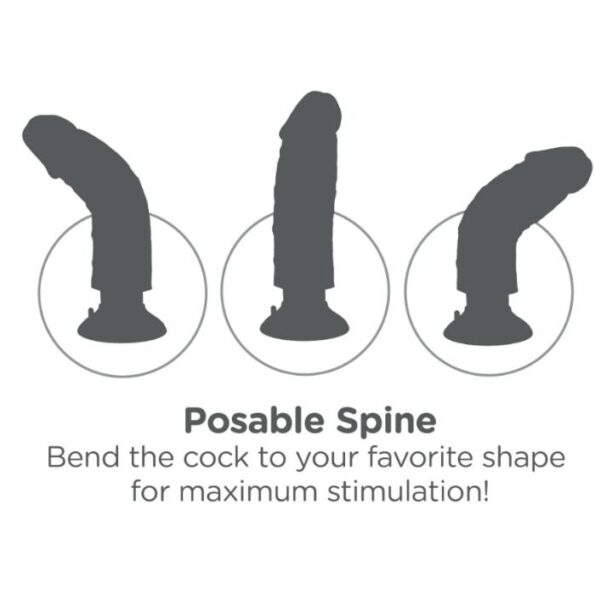 KING COCK - GODE VIBRATEUR 17.78 CM NATUREL-KING COCK-sextoys-lingerie-bdsm-hygiène-sexshop